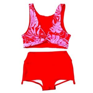 VS Pink, Reversible Top Swimsuit Set, Size XS